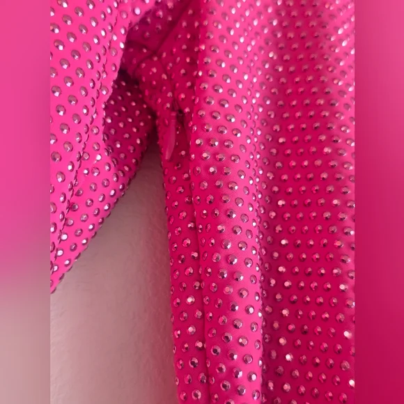 Cult Gaia Nicole Dress in Dragonfruit Cut Out Asymmetrical Mini Dress XS - Picture 5 of 16